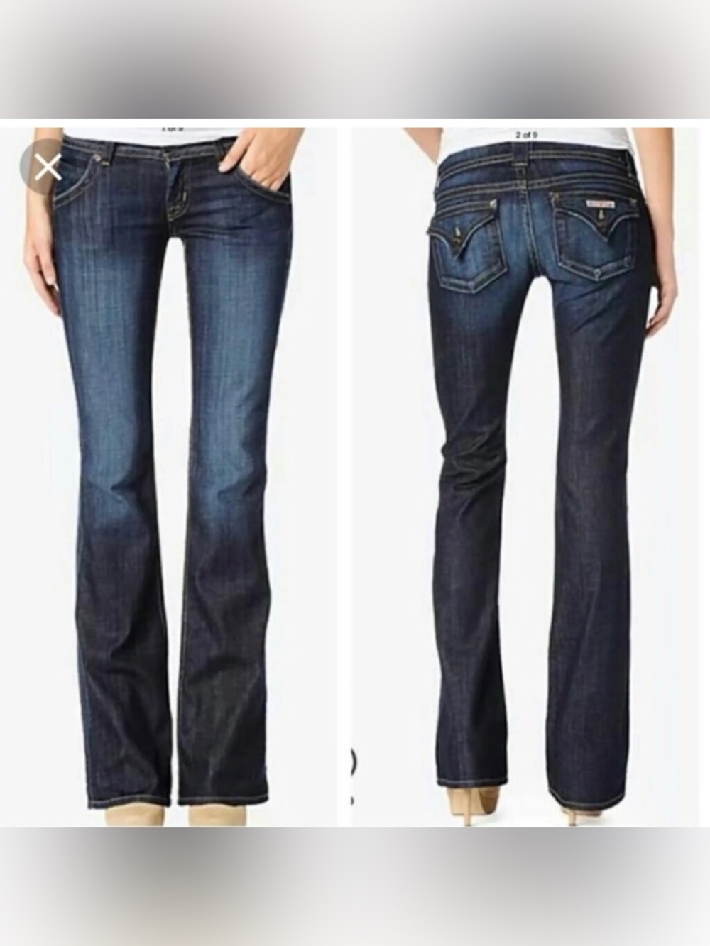 RARE VTG Y2K HUDSON Supermodel Signature Bootcut Jeans Extra Long 36”